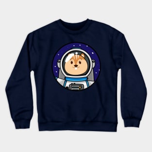 Guinea Pig Astronaut Space Themed Birthday Crewneck Sweatshirt